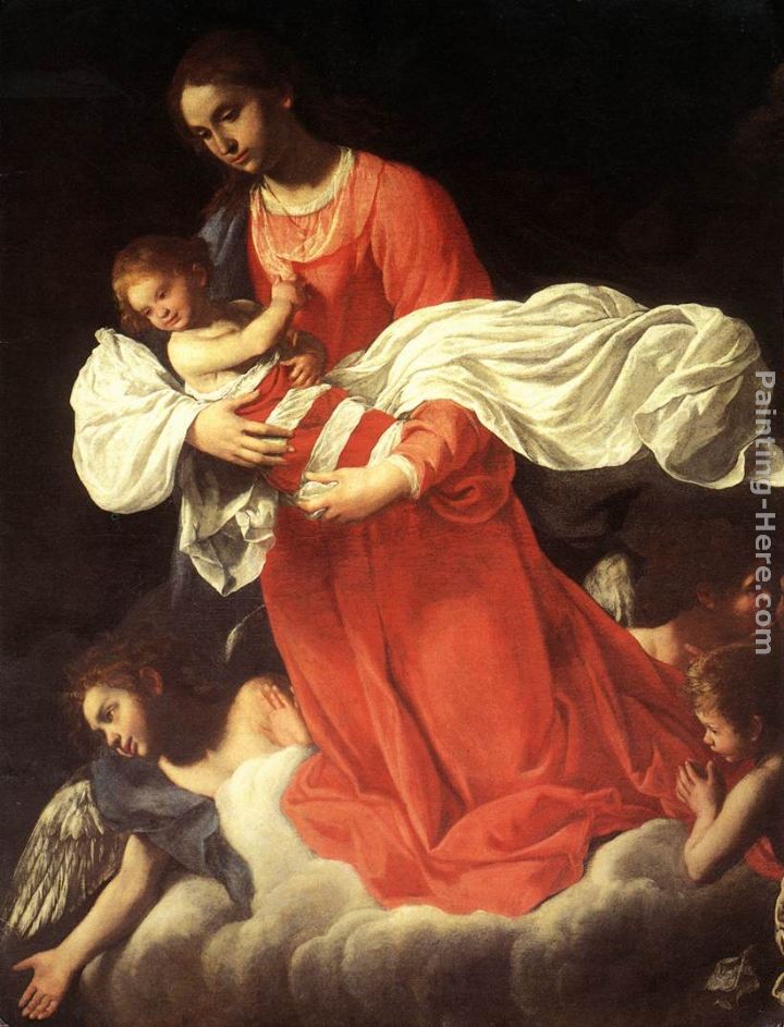 The Virgin and the Child with Angels painting - Giovanni Baglione The Virgin and the Child with Angels art painting